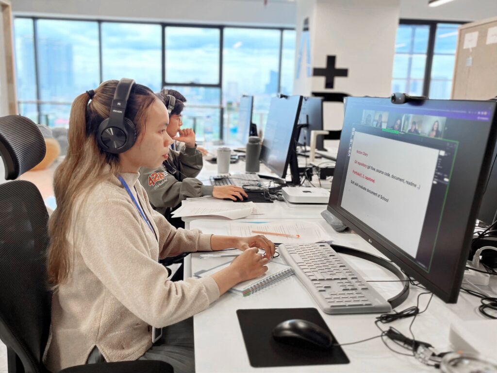 Students at work